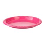 צלחת פלסטיק רויאל ורוד 7.25"