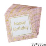 מפיות נייר HB ורוד וזהב