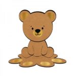 מרכזי שולחן קטנים יום הולדת דובי חום