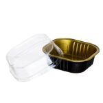 תבנית אלומניום לאפיה שחור/זהב+מכסה קוטר.24 גובה. 4 ס”מ-1500 מ”ל