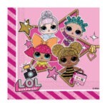 מפיות נייר דגם גליטר מטאלי LOL