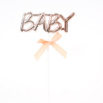 טופר BABY לעוגה רוז גולד