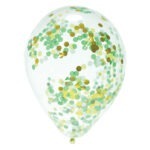 שקית בלונים 10" קונפטי זהב וכחולים