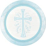 צלחת בינונית תכלת 23 ס"מ טקס המיסה