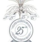 מרכז שולחן 25 שנה נישואין כסף