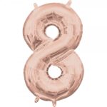 בלון מיילר 34″ ספרה 8 צבע רוז גולד