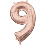 בלון מיילר 34″ ספרה 9 צבע רוז גולד