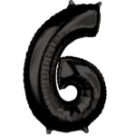 בלון מיילר 34″ ספרה 6 צבע שחור