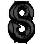 בלון מיילר 34″ ספרה 8 צבע שחור