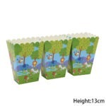 קופסאות פופקורן יומולדת ג'ונגל 6 יח'