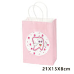 שקית נייר שן ורודה