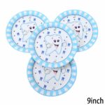 צלחת גדולה שן ראשונה כחול