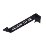 סרט גוף חתן סאטן שחור