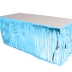 חצאית פרנזים פסטל לשולחן - תכלת בייבי