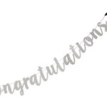 שרשרת Congratulations באנגלית כסף גליטר