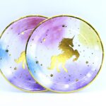 צלחת קטנה חד קרן זהב