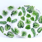 צלחות נייר ארוז עלים קטן