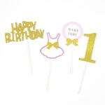 טופר נייר סט גיל שנה ורוד זהב