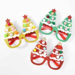 משקפיים דגם עץ מקושט צבעוני