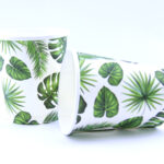 כוסות נייר ארוז עלים