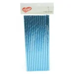 קש נייר כחול מטאלי