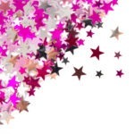 קונפטי כוכבים ורוד/ כסף 20 ג'