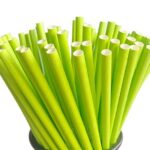 קש נייר רחב ירוק