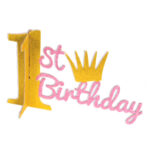 מרכז שולחן גיל שנה ורוד זהב גליטר