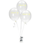 בלון ברייד שקוף זהב