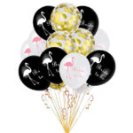 סט בלונים פלמינגו רווקות קונפטי זהב