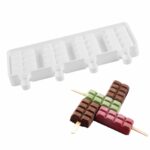 תבנית סיליקון בצורת קוביות שוקולד