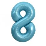 בלון מיילר 34" ספרה 8 צבע תכלת