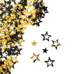קונפטי כוכבים שחור וזהב-15 גרם