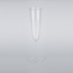 כוסות שמפניה עם רגל גבוהה שקופה