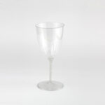 כוסות יין רגל כסף נצנצים