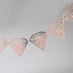 שרשרת דגלים רווקות יהלום רוז גולד