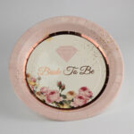 צלחת נייר 9" רווקות יהלום רוז גולד