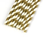 קשיות שתיה מנייר צבע זהב