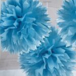 زينة بوم بومس للتعليق ازرق