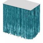 חצאית שולחן פרנזים טורקיז מטאלי