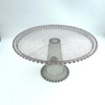 מעמד לעוגה נצנץ צבעוני עם רגל גבוהה