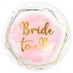צלחות גדולות נייר Bride To Be משושים