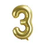 בלון מיילר 34″ ספרה 3 צבע זהב מט