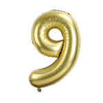 בלון מיילר 34″ ספרה 9 צבע זהב מט